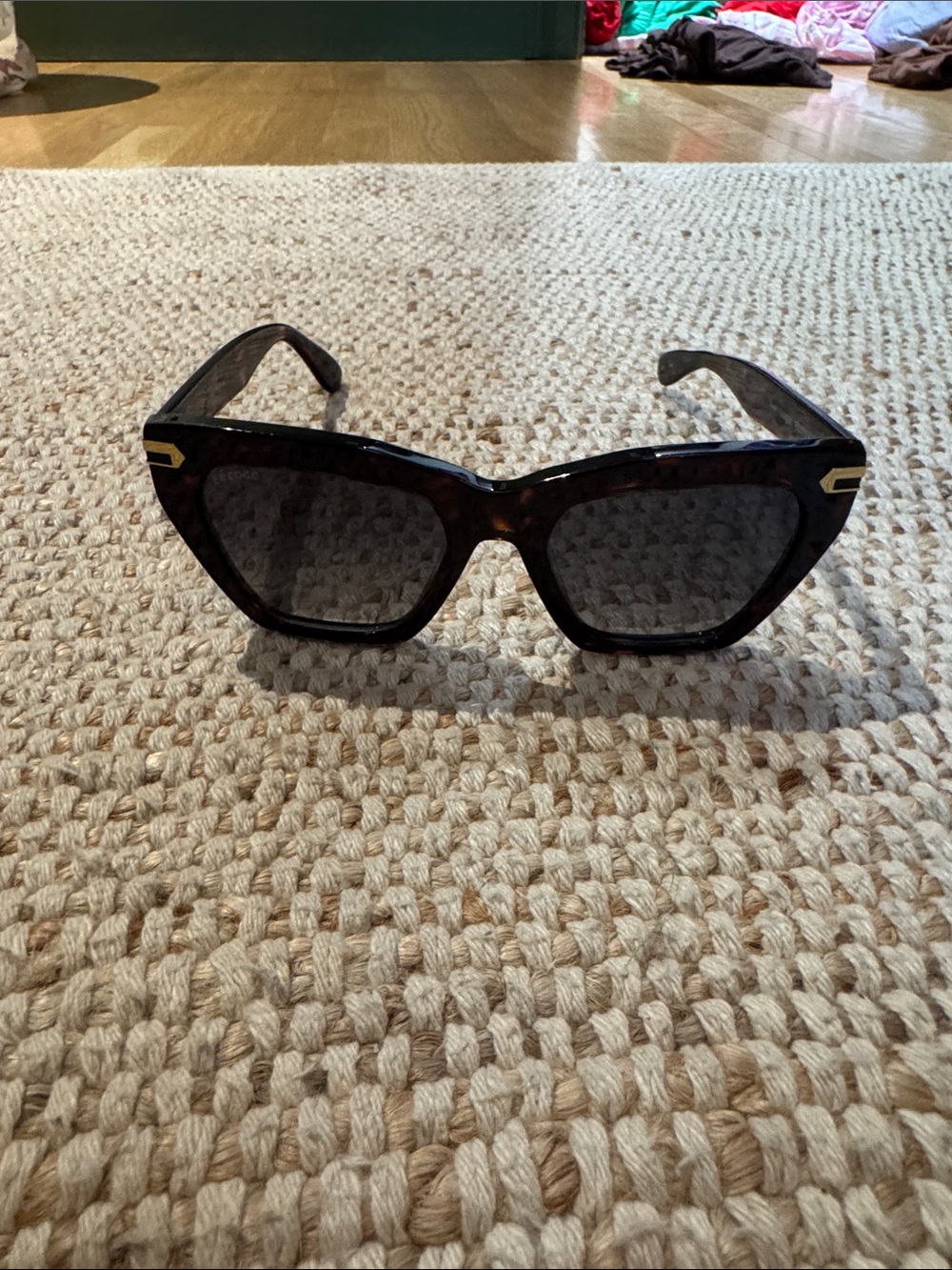 Tortoiseshell Geometric Oversized Women's Sunglasses